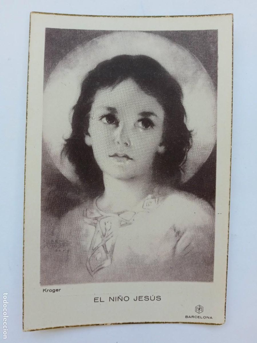 Postales: BONITA ESTAMPA DEL NI&Ntilde;O JESUS , ESPA&Ntilde;OLA CON TEXTO EN INGLES ( COLEGIO IRLANDESAS SEVILLA )