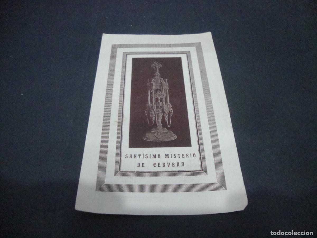 Postales: ESTAMPA RELIGIOSA SANTISIMO MISTERIO DE CERVERA VER PARTE DE ATRAS