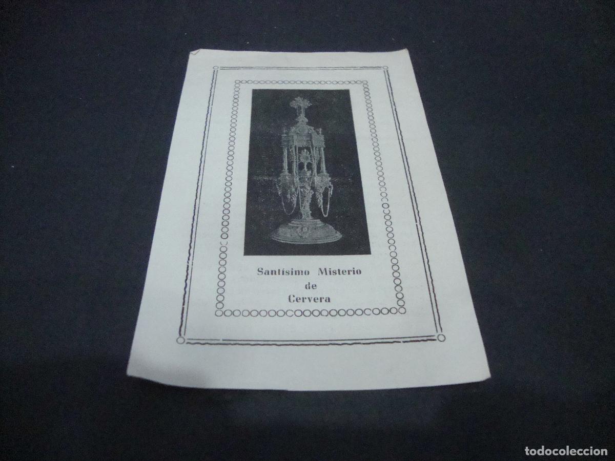 Postales: ESTAMPA RELIGIOSA SANTISIMO MISTERIO DE CERVERA VER PARTE DE ATRAS