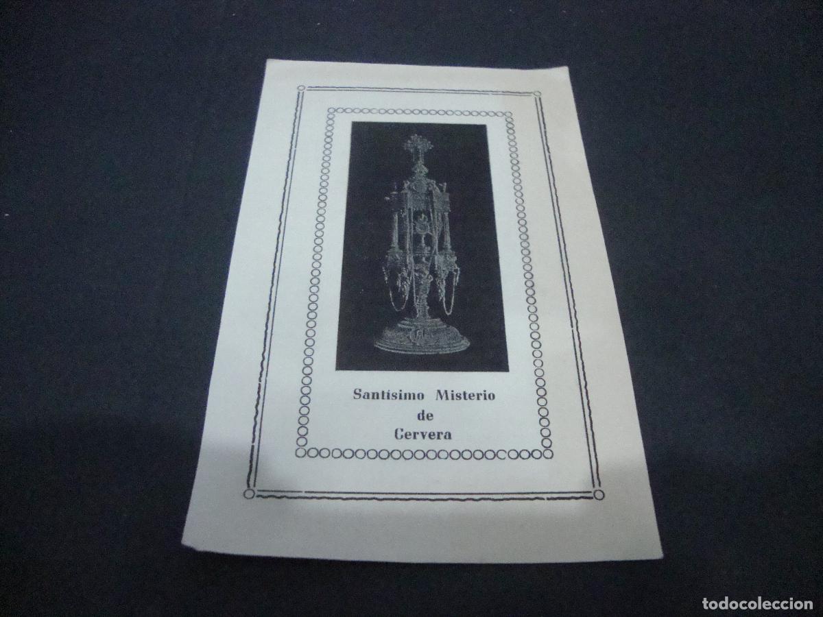 Postales: ESTAMPA RELIGIOSA SANTISIMO MISTERIO DE CERVERA VER PARTE DE ATRAS