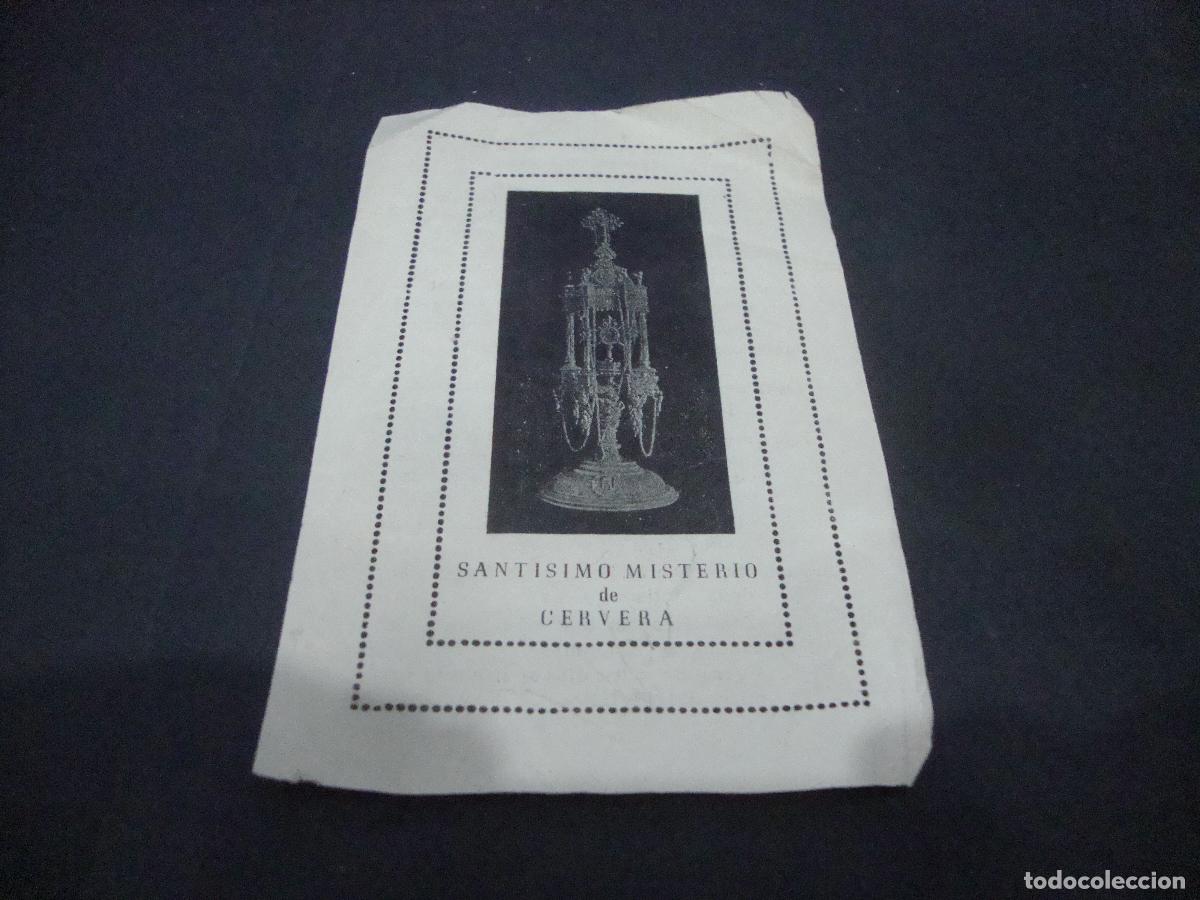 Postales: ESTAMPA RELIGIOSA SANTISIMO MISTERIO DE CERVERA VER PARTE DE ATRAS