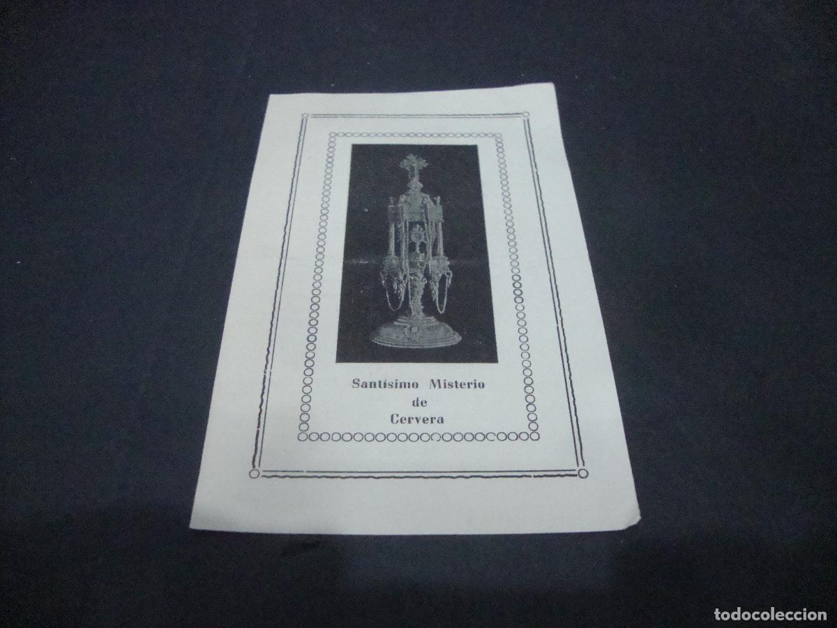 Postales: ESTAMPA RELIGIOSA SANTISIMO MISTERIO DE CERVERA VER PARTE DE ATRAS