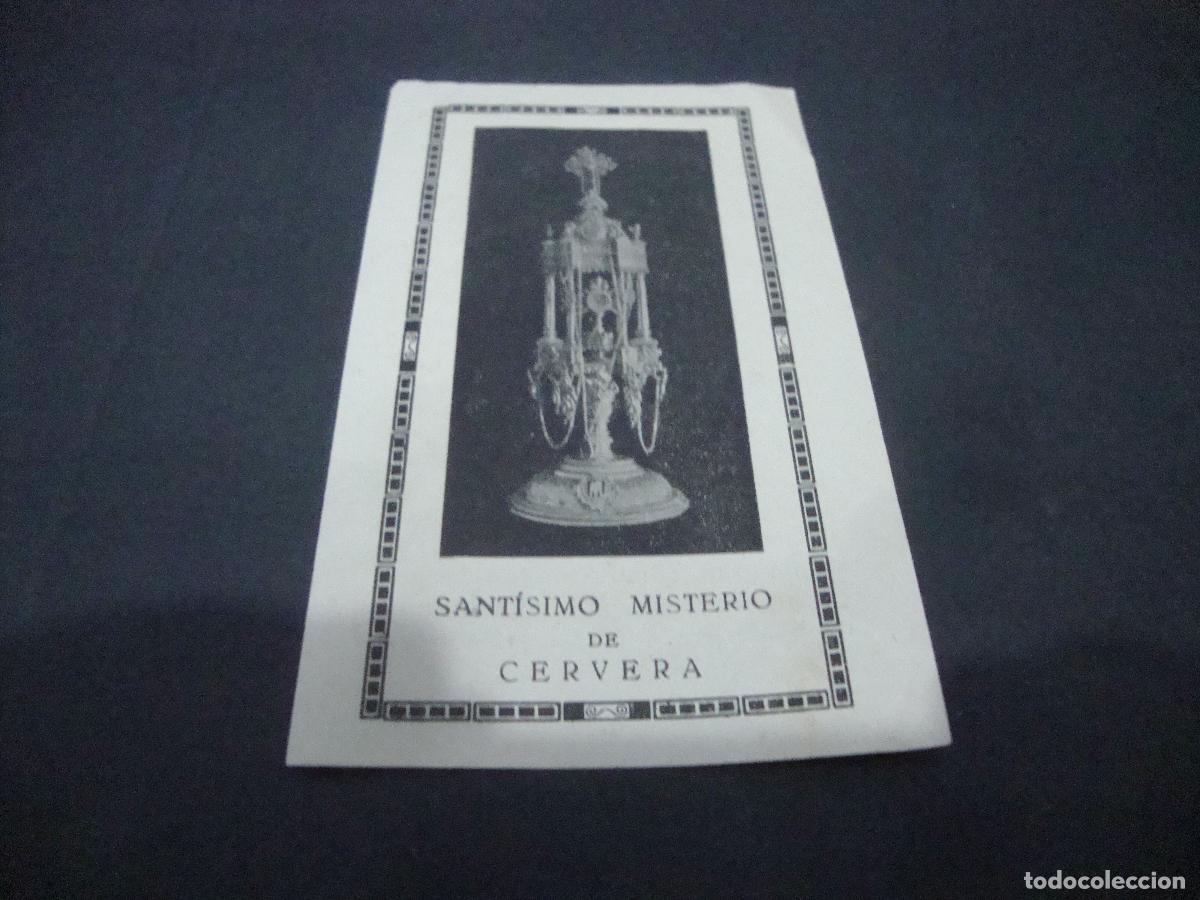 Postales: ESTAMPA RELIGIOSA SANTISIMO MISTERIO DE CERVERA VER PARTE DE ATRAS