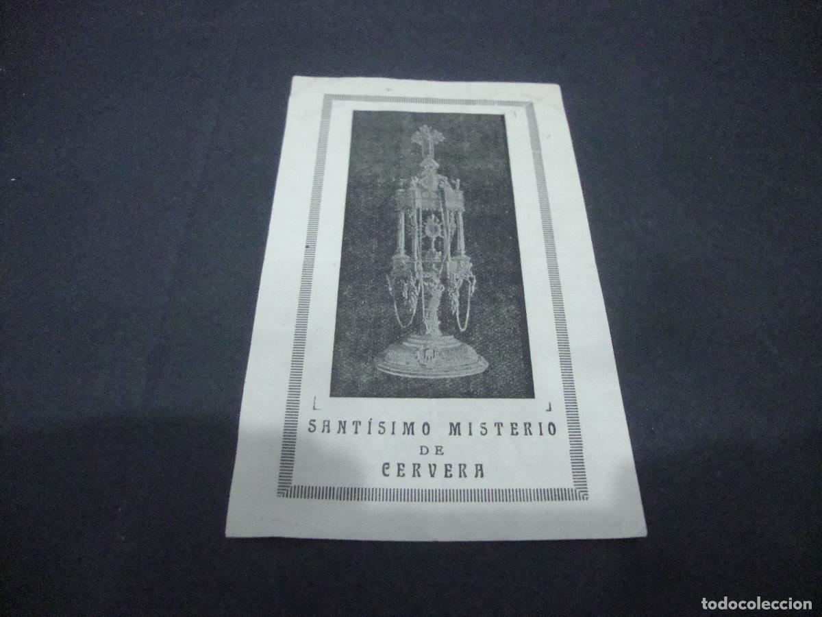 Postales: ESTAMPA RELIGIOSA SANTISIMO MISTERIO DE CERVERA VER PARTE DE ATRAS