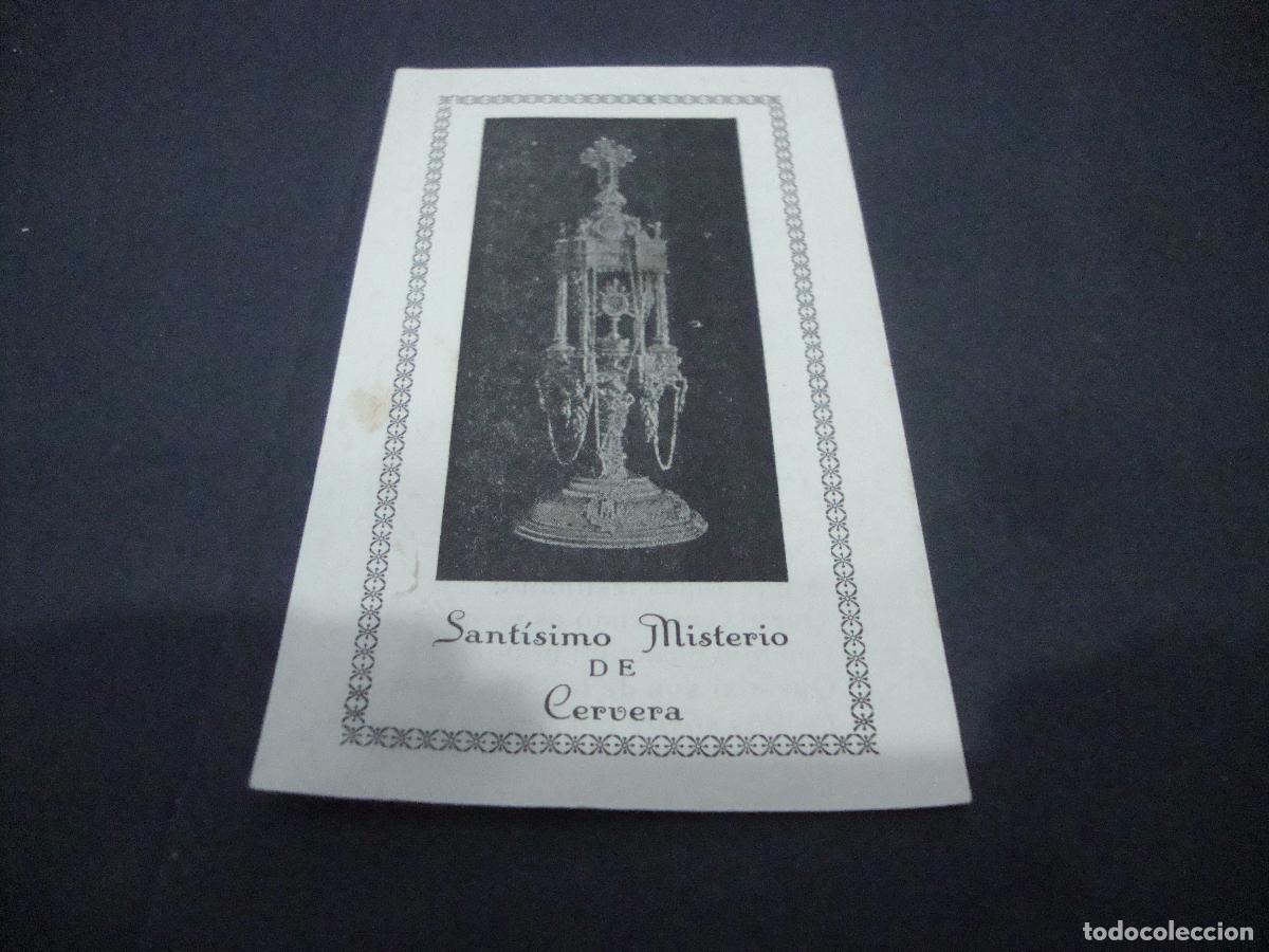 Postales: ESTAMPA RELIGIOSA SANTISIMO MISTERIO DE CERVERA VER PARTE DE ATRAS