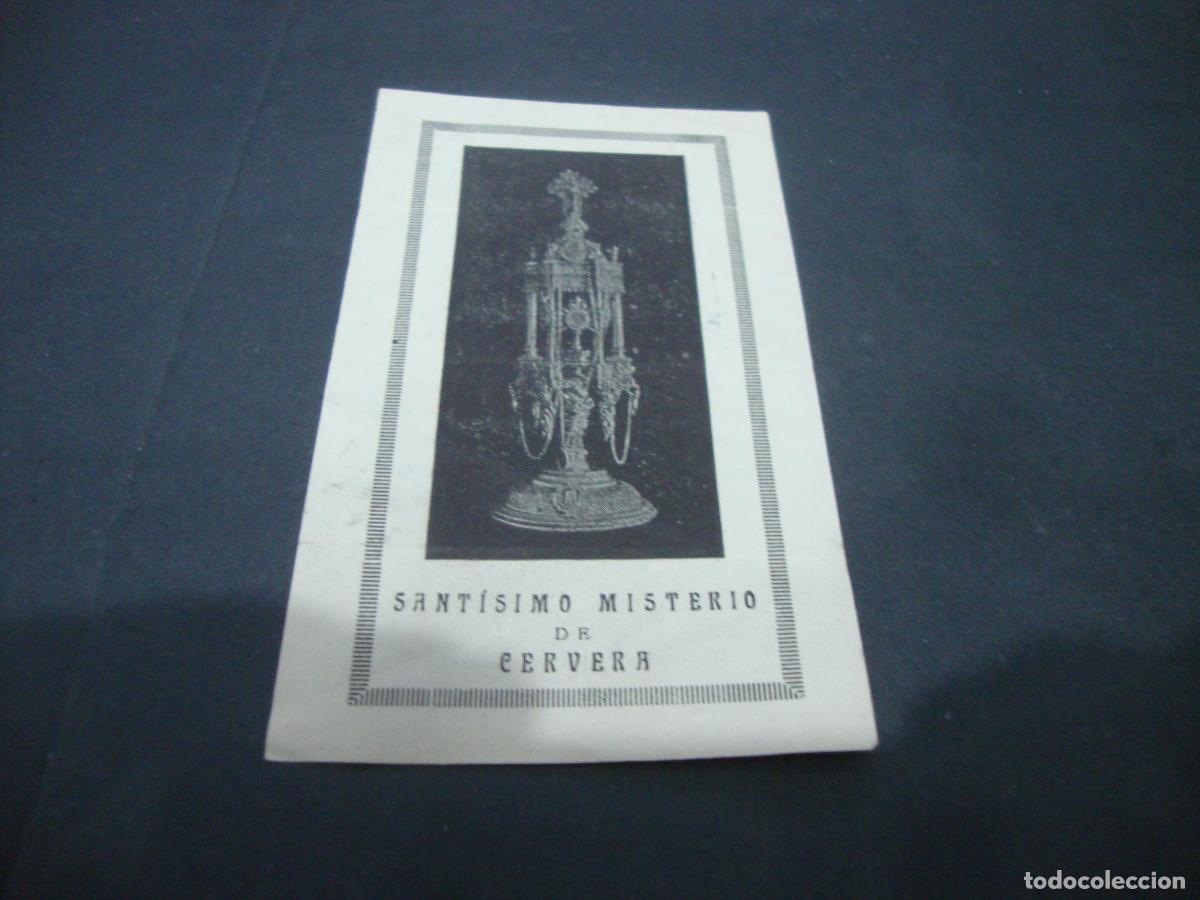 Postales: ESTAMPA RELIGIOSA SANTISIMO MISTERIO DE CERVERA VER PARTE DE ATRAS