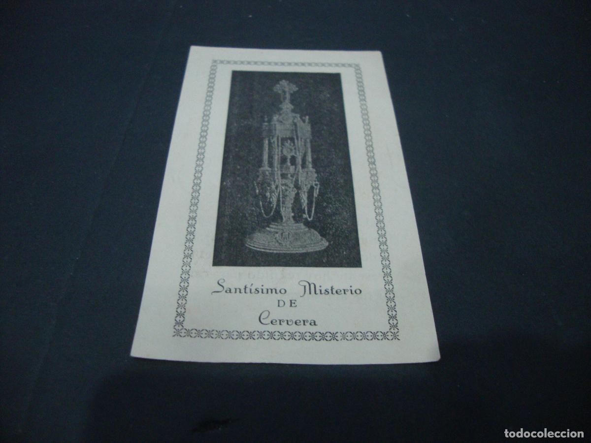 Postales: ESTAMPA RELIGIOSA SANTISIMO MISTERIO DE CERVERA VER PARTE DE ATRAS