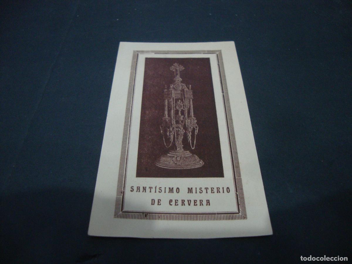 Postales: ESTAMPA RELIGIOSA SANTISIMO MISTERIO DE CERVERA VER PARTE DE ATRAS