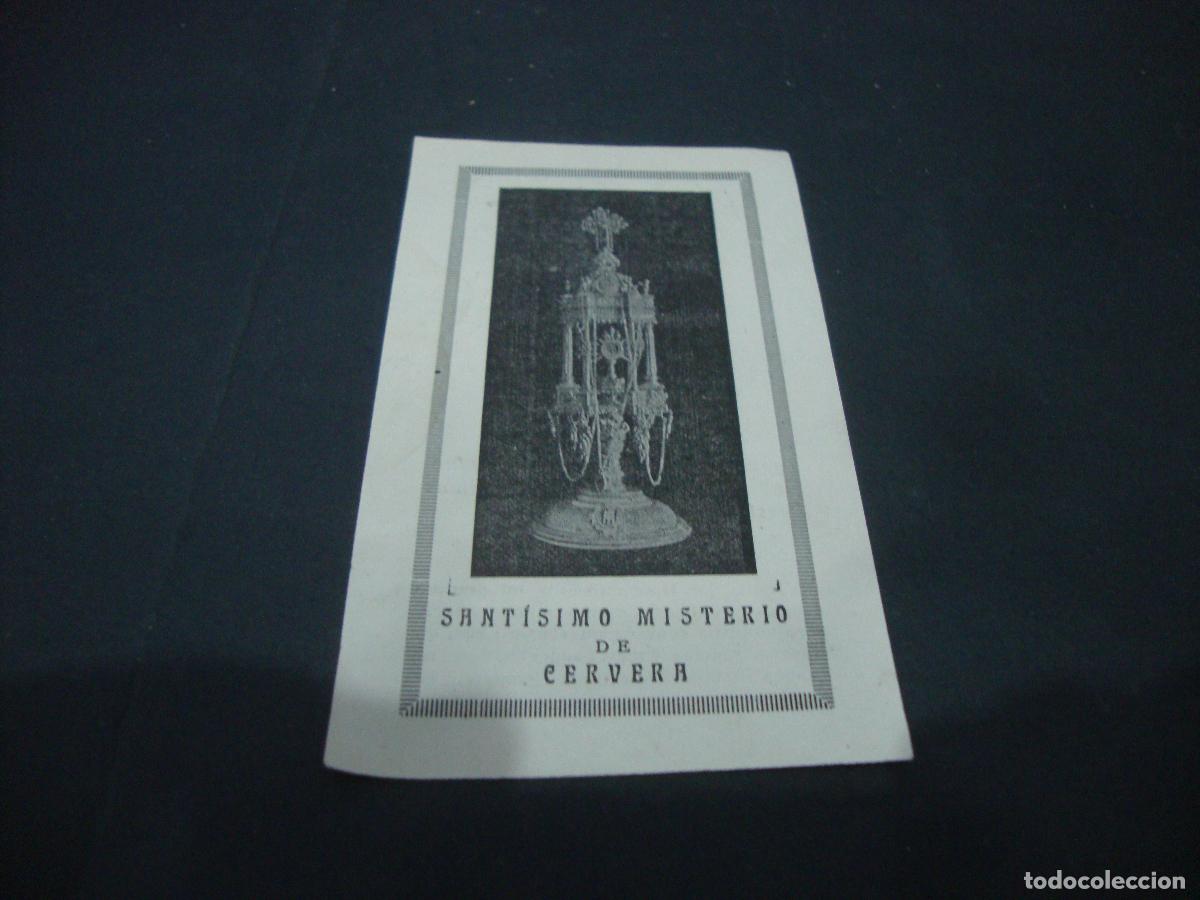 Postales: ESTAMPA RELIGIOSA SANTISIMO MISTERIO DE CERVERA VER PARTE DE ATRAS