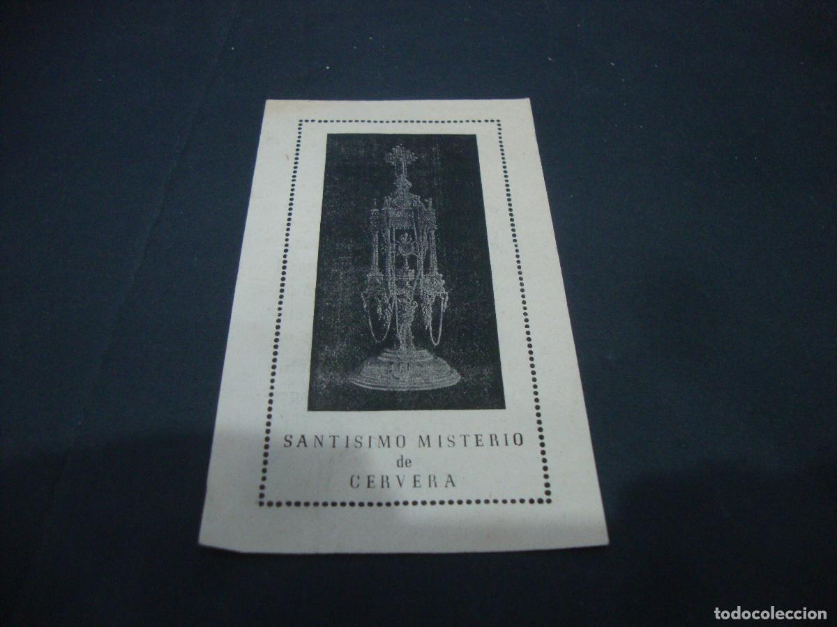 Postales: ESTAMPA RELIGIOSA SANTISIMO MISTERIO DE CERVERA VER PARTE DE ATRAS