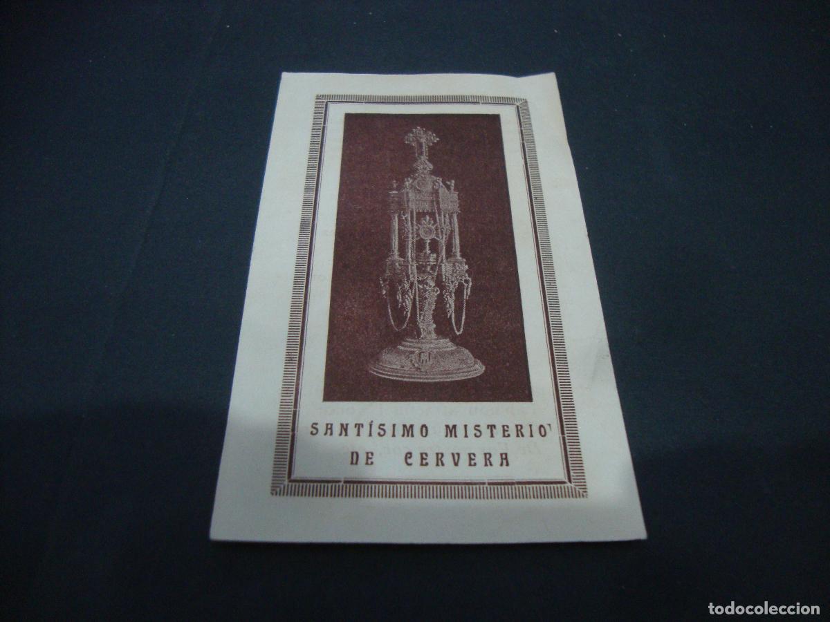 Postales: ESTAMPA RELIGIOSA SANTISIMO MISTERIO DE CERVERA VER PARTE DE ATRAS