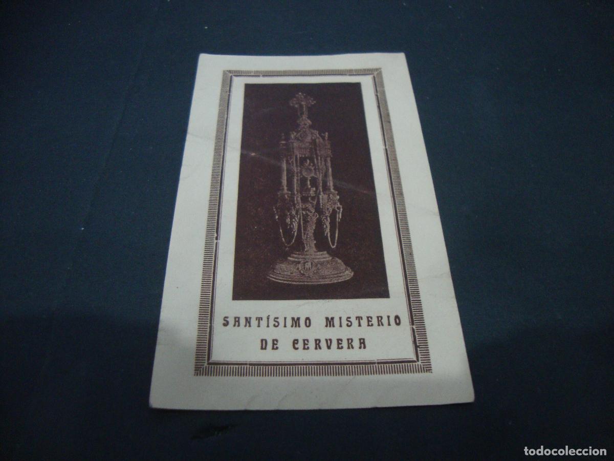 Postales: ESTAMPA RELIGIOSA SANTISIMO MISTERIO DE CERVERA VER PARTE DE ATRAS