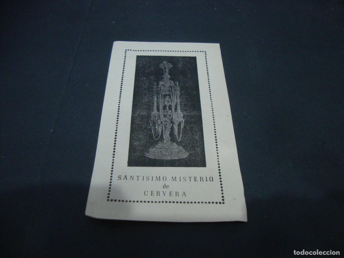 Postales: ESTAMPA RELIGIOSA SANTISIMO MISTERIO DE CERVERA VER PARTE DE ATRAS