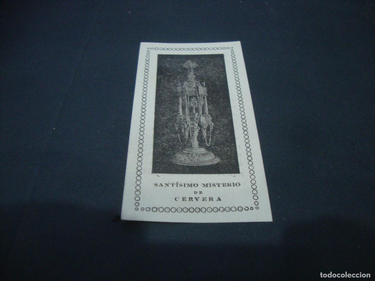 Postales: ESTAMPA RELIGIOSA SANTISIMO MISTERIO DE CERVERA VER PARTE DE ATRAS