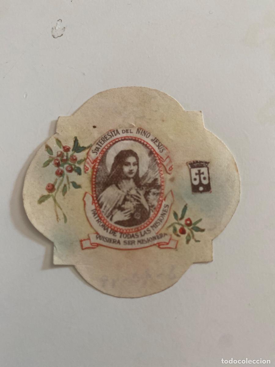 Postales: Estampa con reliquia de Santa Teresita del Ni&ntilde;o Jesus