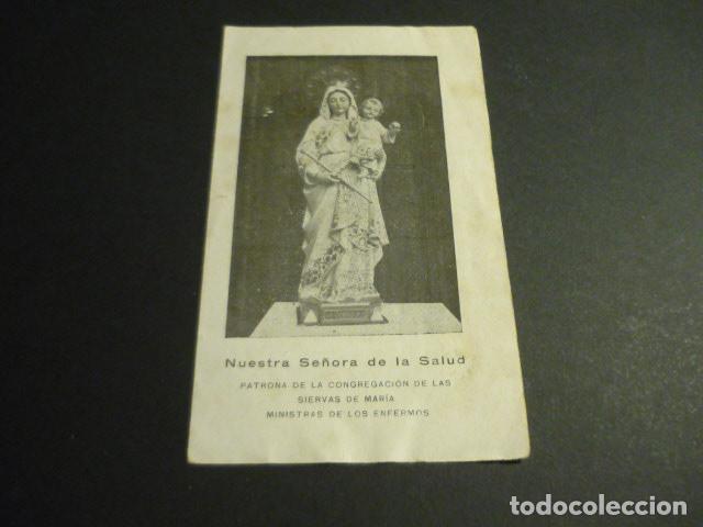 Postales: NUESTRA SE&Ntilde;ORA DE LA SALUD SIERVAS DE MARIA ANTIGUA ESTAMPA