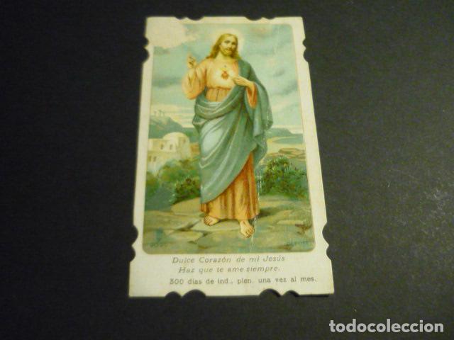 Postales: SAGRADO CORAZON DE JESUS ANTIGUA ESTAMPA CROMOLITOGRAFICA