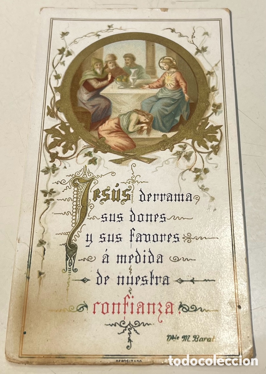 Postales: Estampa Religiosa. Jes&uacute;s y Mar&iacute;a Magdalena. A&ntilde;os 40.