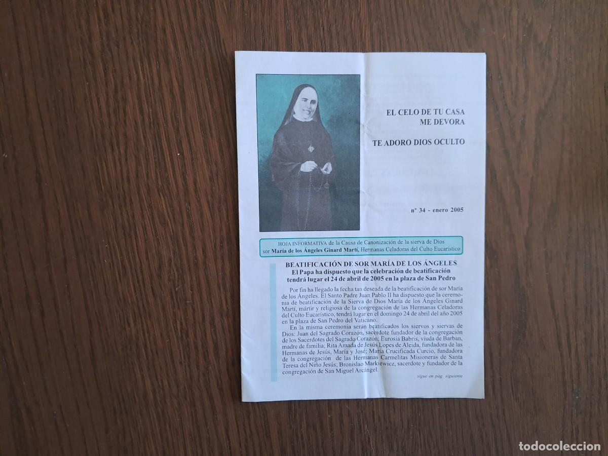 Postkarten: estampa religiosa, folleto, beata Maria De Los &Aacute;ngeles Ginard Mart&iacute;, n&ordm; 34, enero 2005.