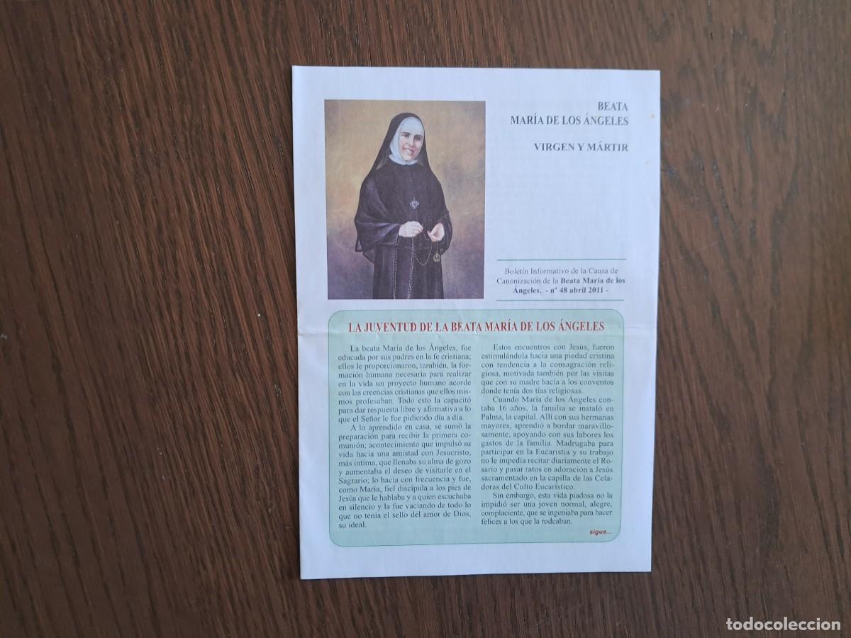 Postkarten: estampa religiosa, folleto, beata Maria De Los &Aacute;ngeles Ginard Mart&iacute;, n&ordm; 48, abril 2011.