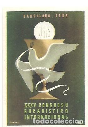 Postales: TARJETA POSTAL XXXV CONGRESO EUCARISTICO NTERNACIONAL BARCELONA 1952