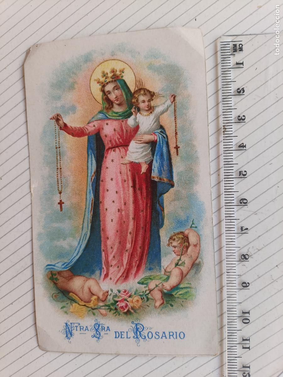 Cartes Postales: Antigua estampa religiosa litogr&aacute;fica