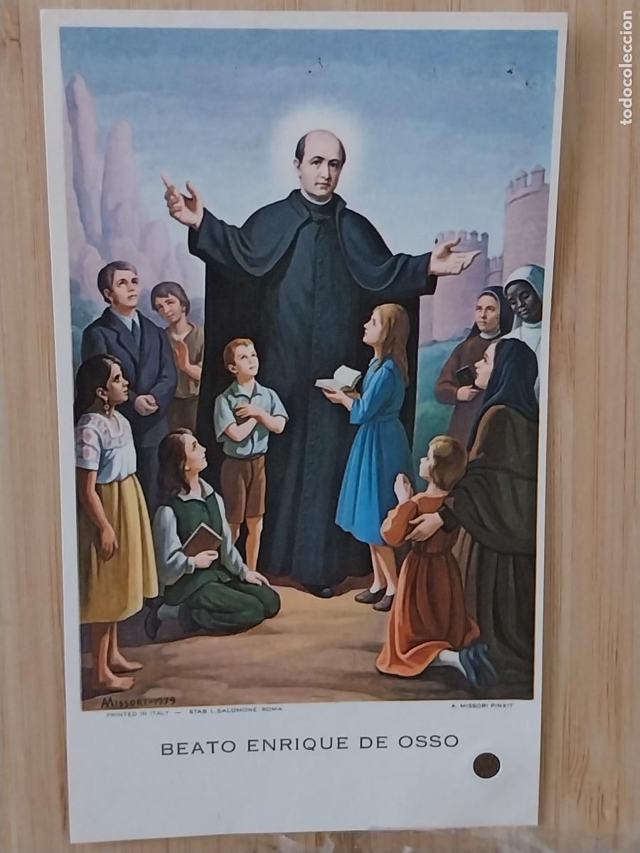 Postales: RELIQUIA BEATO ENRIQUE DE OSSO ESTAMPA ORIGINAL 11.5X7CMS