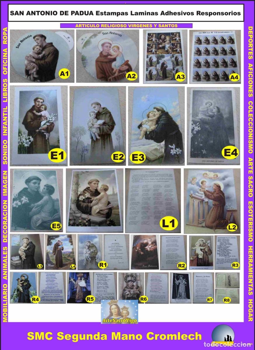 Postales: 21 Estampas, Adhesivos, Postales, L&aacute;minas SAN ANTONIO DE PADUA de tienda Arte Sacro M&ordf; Auxiliadora