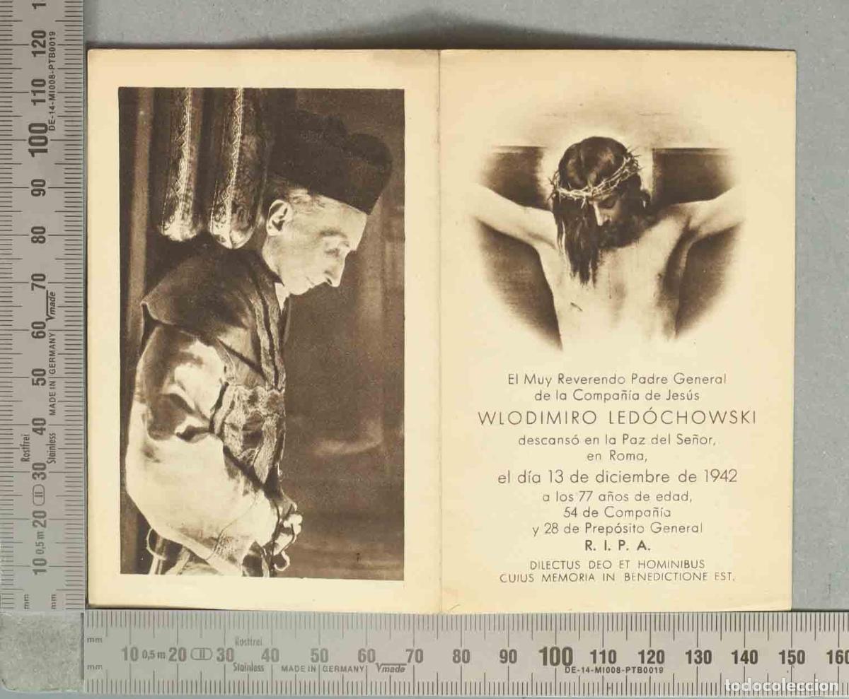 Postkarten: ESQUELA. Recordatorio funerario de Wlodimiro Led&oacute;chowski 1942