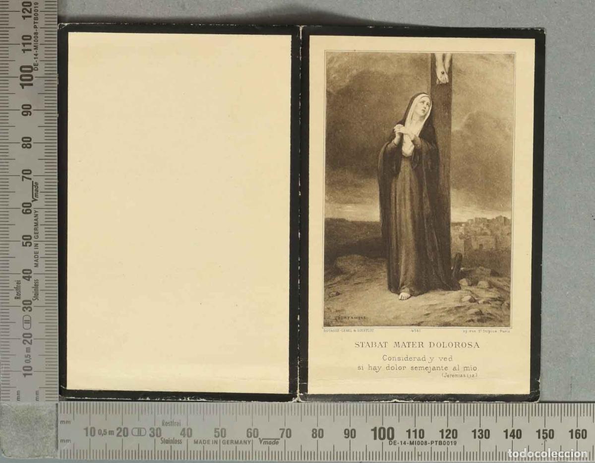 Postales: ESQUELA. Stabat Mater Dolorosa - HOMBRE 1931. MADRID