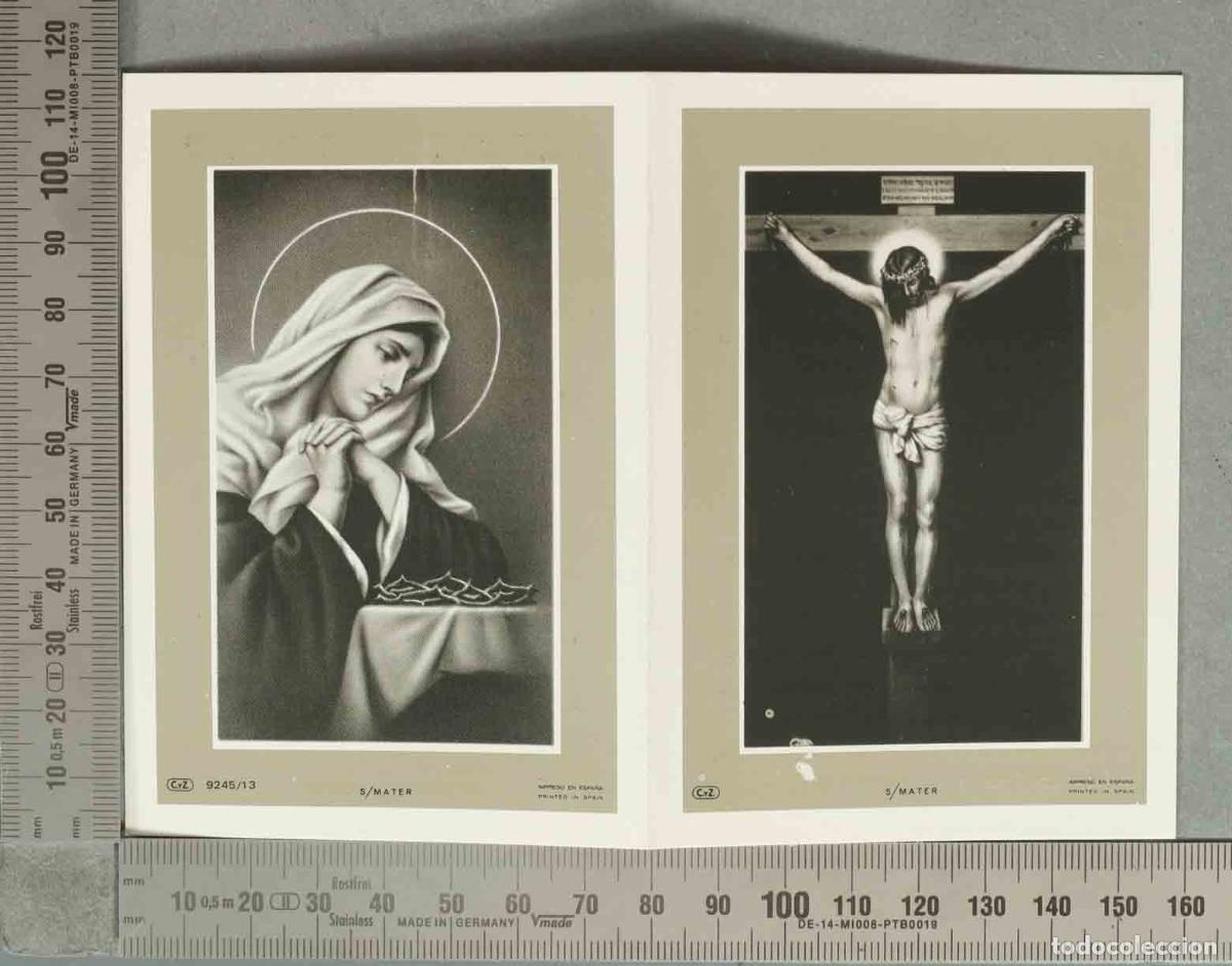 Postales: ESQUELA. Crucifixi&oacute;n - Virgen Dolorosa HOMBRE 1979 MADRID