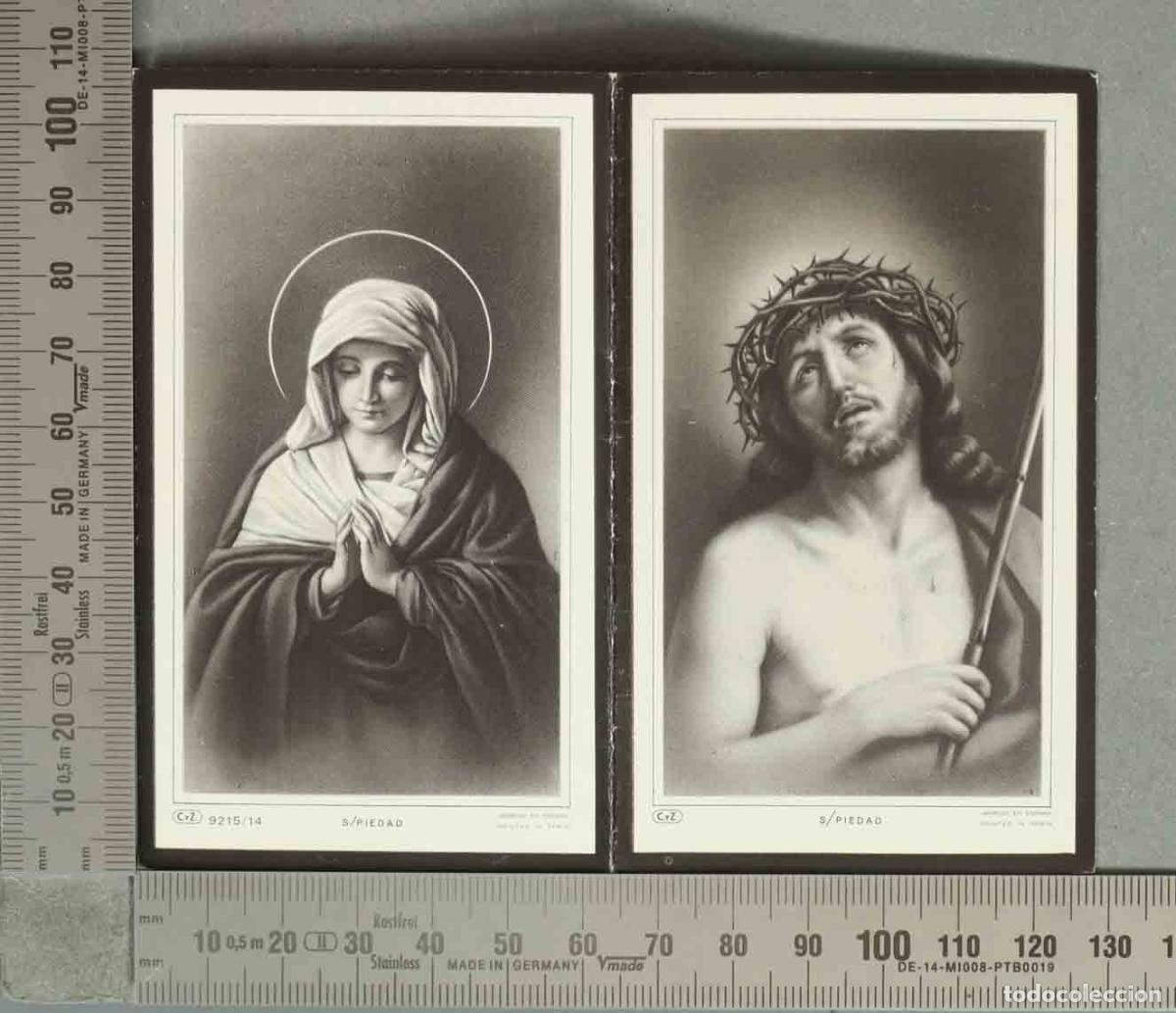 Postales: ESQUELA. Jesucristo con la corona de espinas - HOMBRE VIUDO 1977