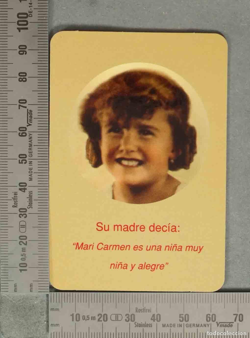 Cartes Postales: ESTAMPA CALENDARIO 2005. Mari Carmen es una ni&ntilde;a muy ni&ntilde;a y alegre