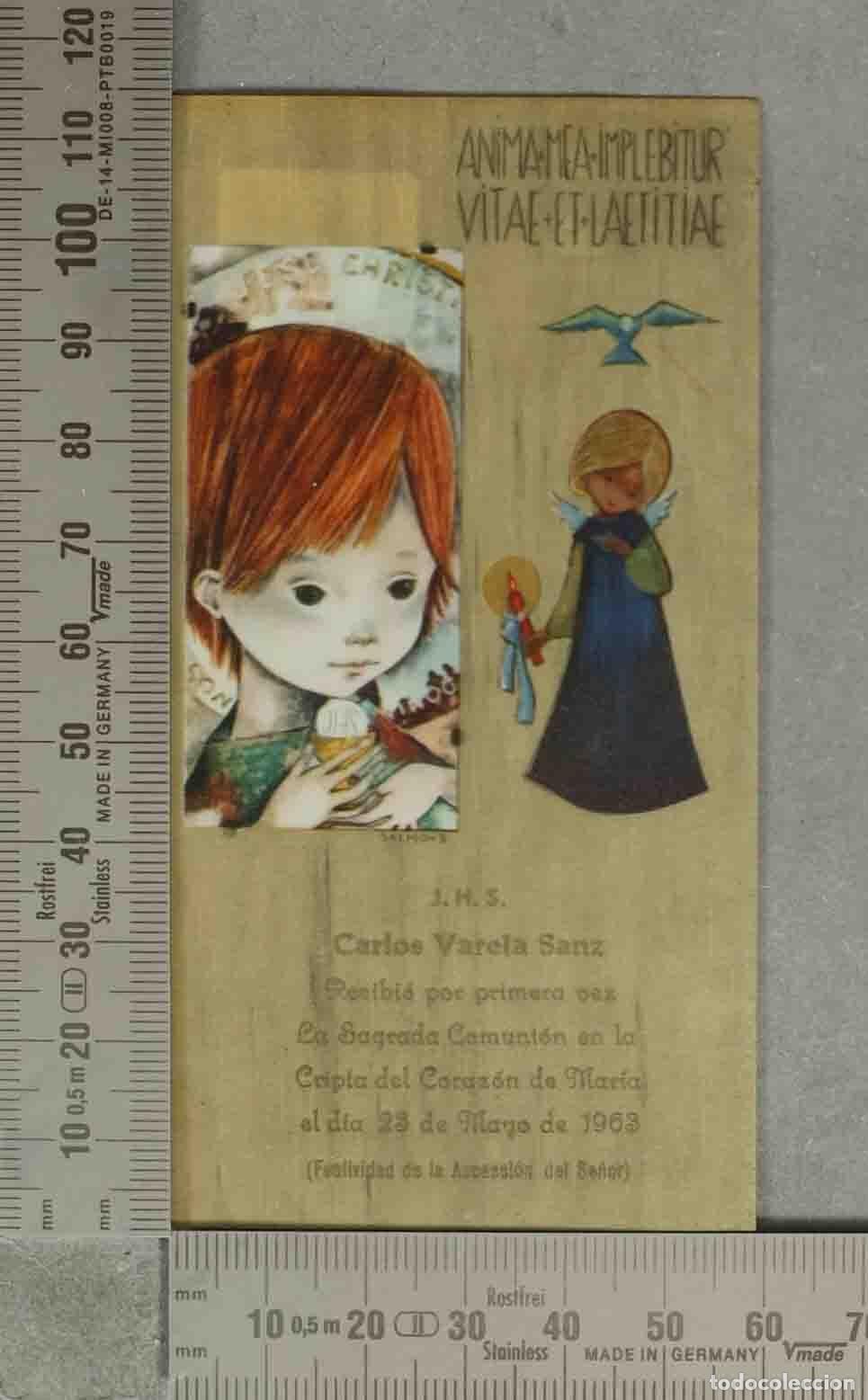 Postales: ESTAMPA. Recordatorio de Primera Comuni&oacute;n - Cripta del Coraz&oacute;n de Mar&iacute;a - Foto 1