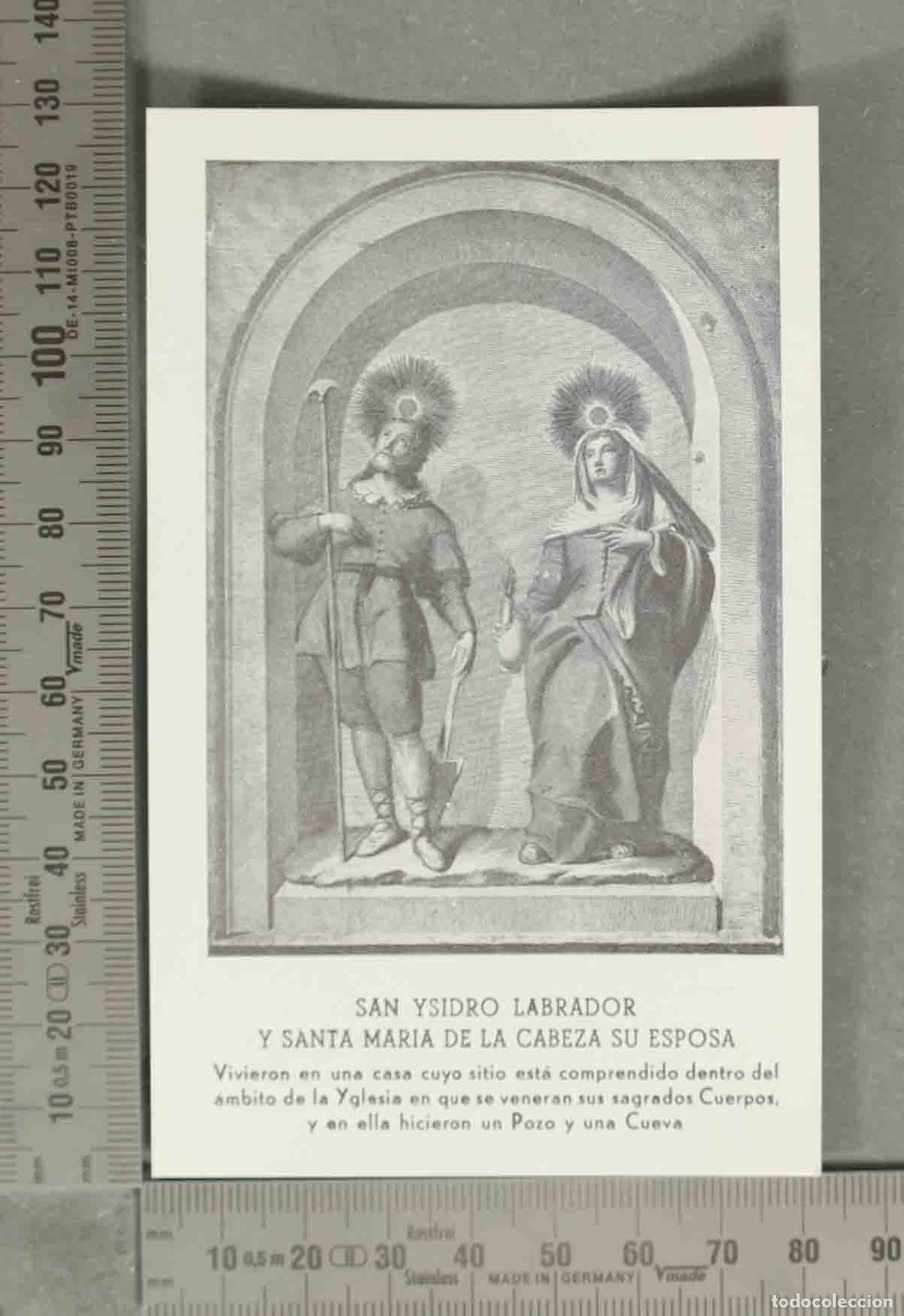Postales: ESTAMPA. San Ysidro Labrador y Santa Maria de la Cabeza su esposa