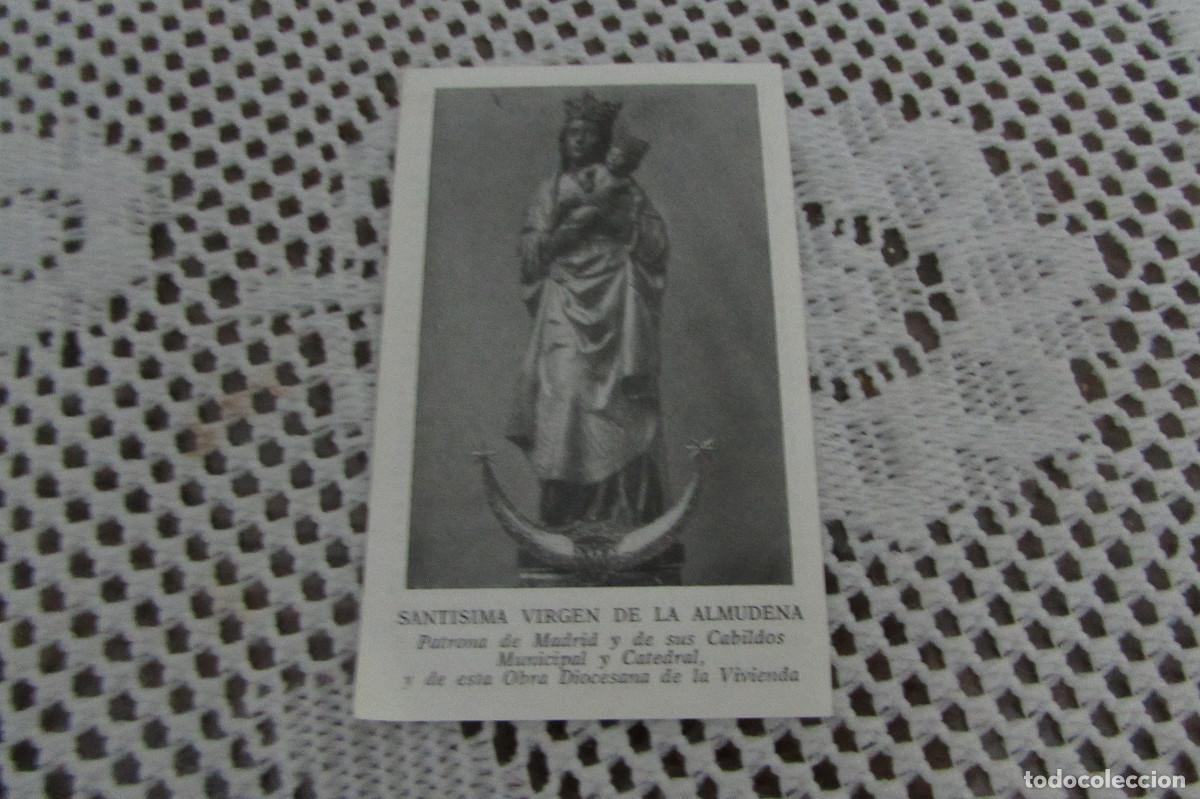 Postales: Estampa sant&iacute;sima virgen de la almudena PLEGARIA POR LA VIVIENDA