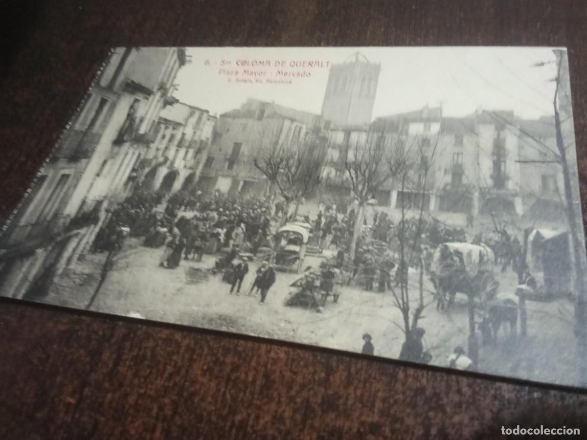 Postales: SANTA COLOMA DE QUERALT-PLAZA MAYOR-MERCADO.L.Roisin.