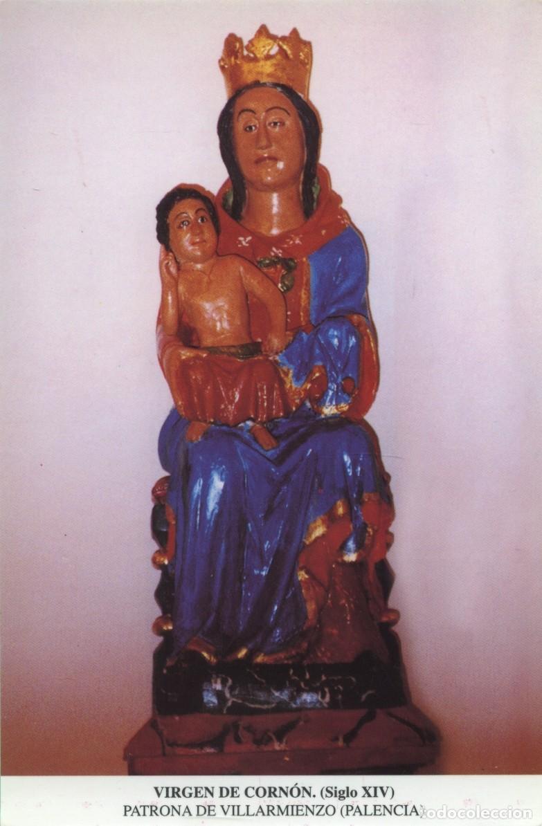Postales: Tarjet&oacute;n. Virgen de Corn&oacute;n. (Siglo XIV). Patrona de Villarmienzo (PALENCIA)