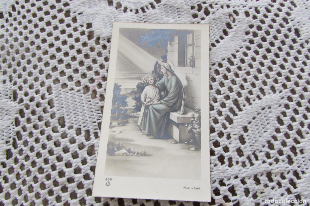 Postales: ESTAMPA MARIA Y NI&Ntilde;O JESUS 409-ESCRITO DETRAS 1944
