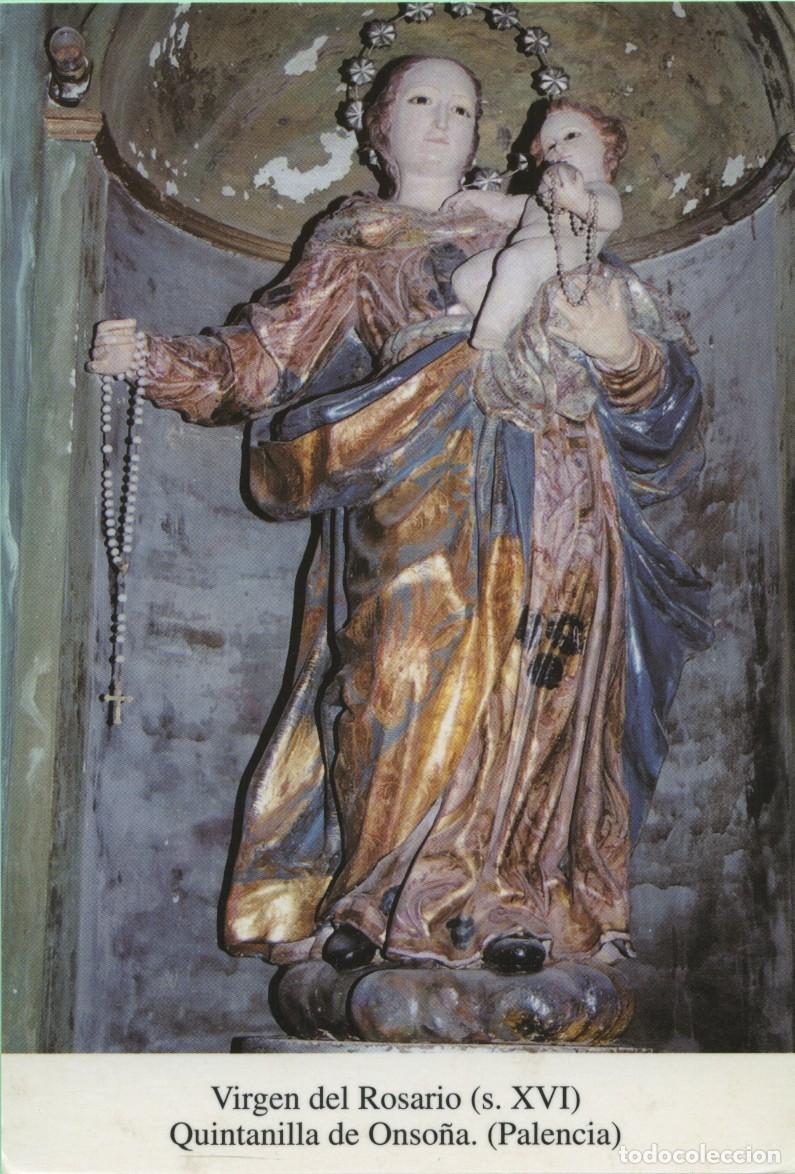 Postales: Tarjet&oacute;n Virgen del Rosarioi (s. XVI). Quintanilla de Onso&ntilde;a (Palencia).