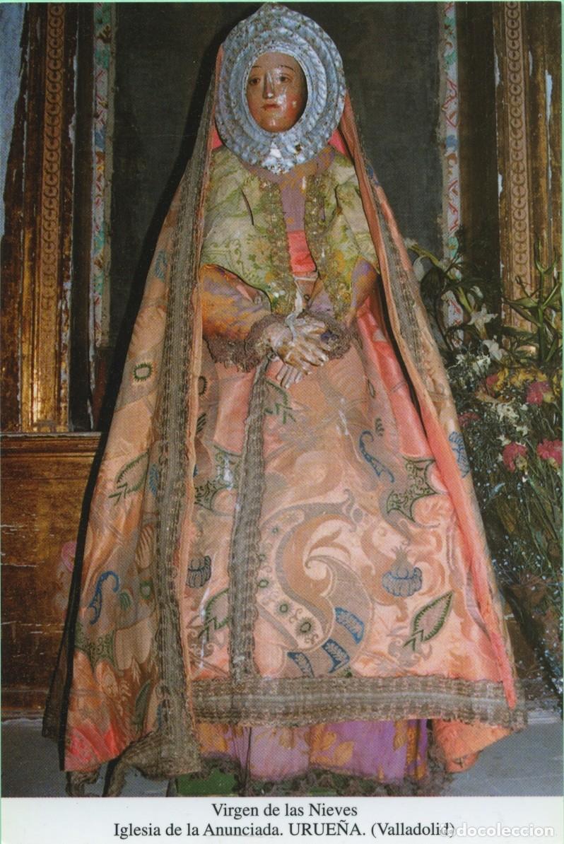 Postales: Tarjet&oacute;n. Virgen de las Nieves. Iglesia de la Anunciada. URE&Ntilde;A (Valladolid)