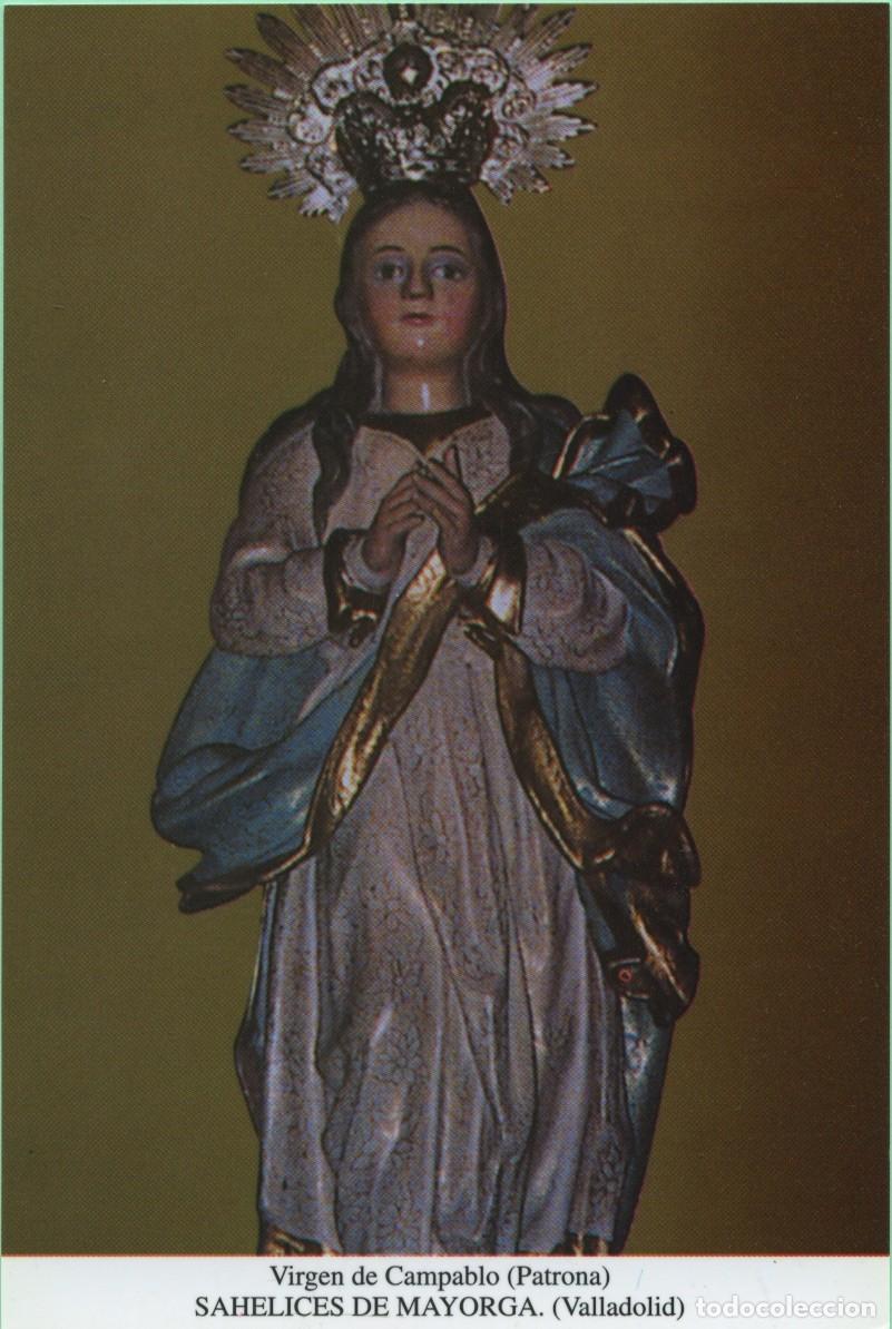 Postales: Tarjet&oacute;n. Virgen de Campablo (Patrona). SAHELICES DE MAYORGA. (Valladolid)