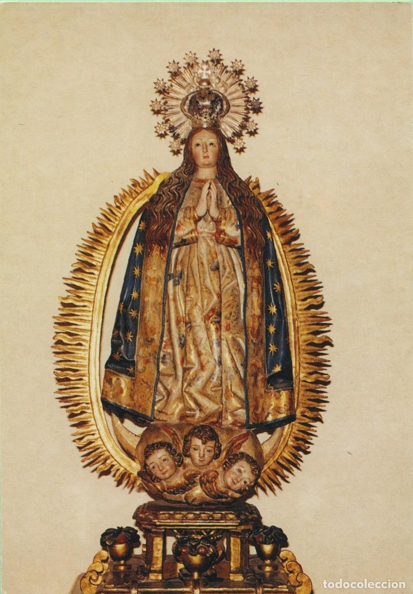 Postales: Tarjet&oacute;n. INMACULADA CONCEPCI&Oacute;N. Escuela Gregorio Fern&aacute;ndez. Siglo XVIII. Monasterio de Santa Clara.
