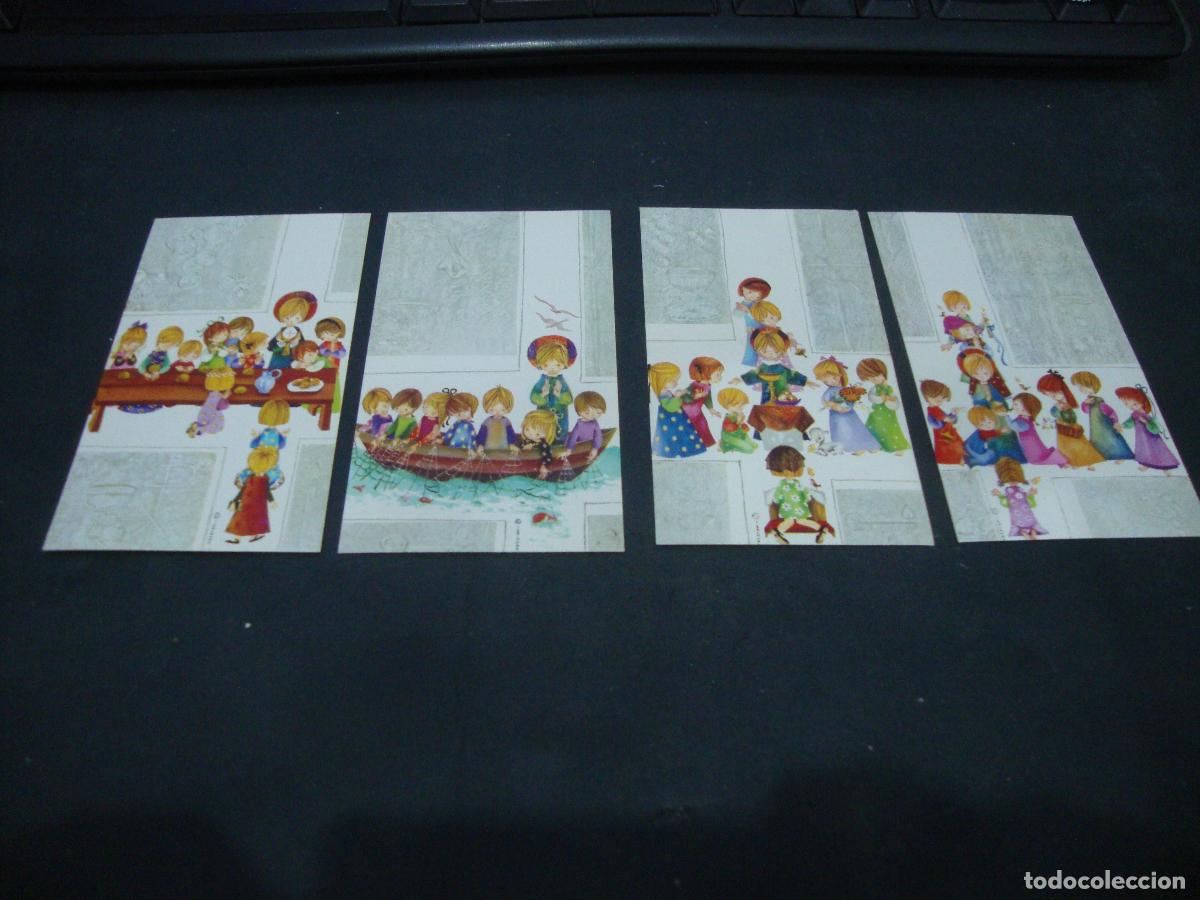 Postales: LOTE DE 4 ESTAMPAS RECUERDO 1 COMUNION NUEVAS