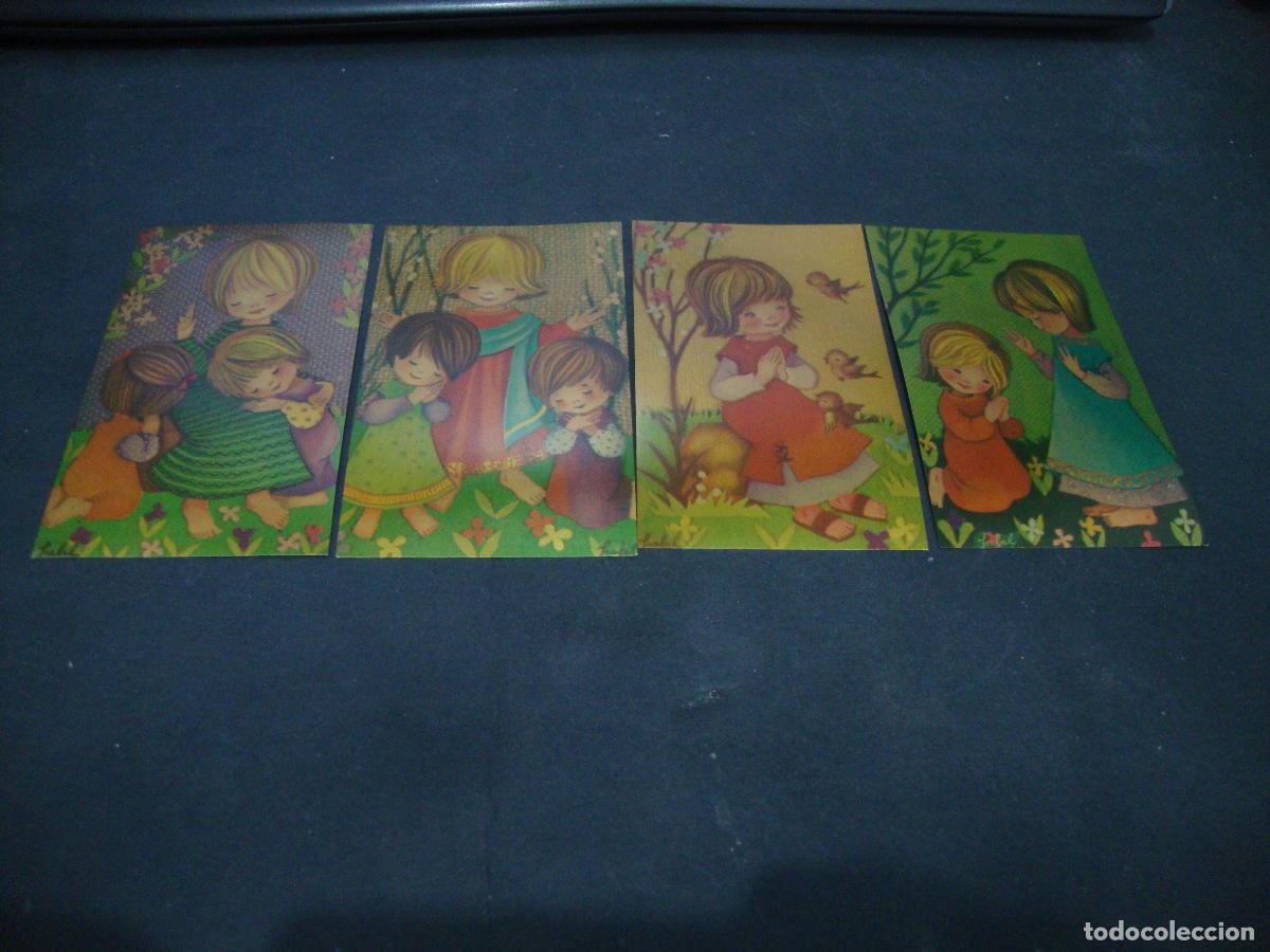 Postales: LOTE DE 4 ESTAMPAS RECUERDO 1 COMUNION NUEVAS