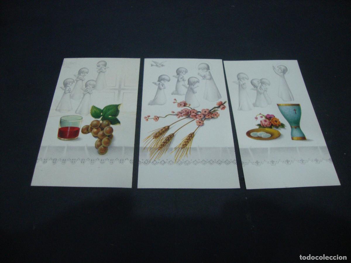 Postales: LOTE DE 3 ESTAMPAS RECUERDO 1 COMUNION NUEVAS