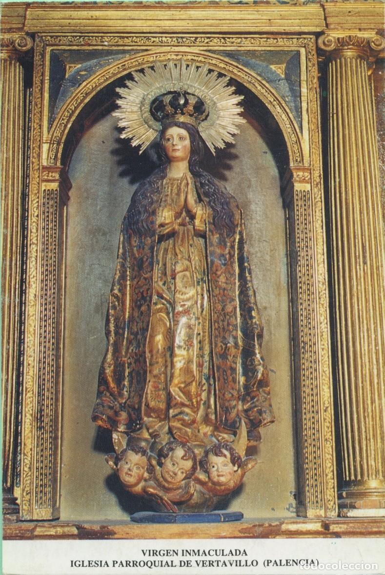 Postales: Tarjet&oacute;n. Virgen Inmaculada. Iglesia Parroquial de Vertavillo (Palencia)