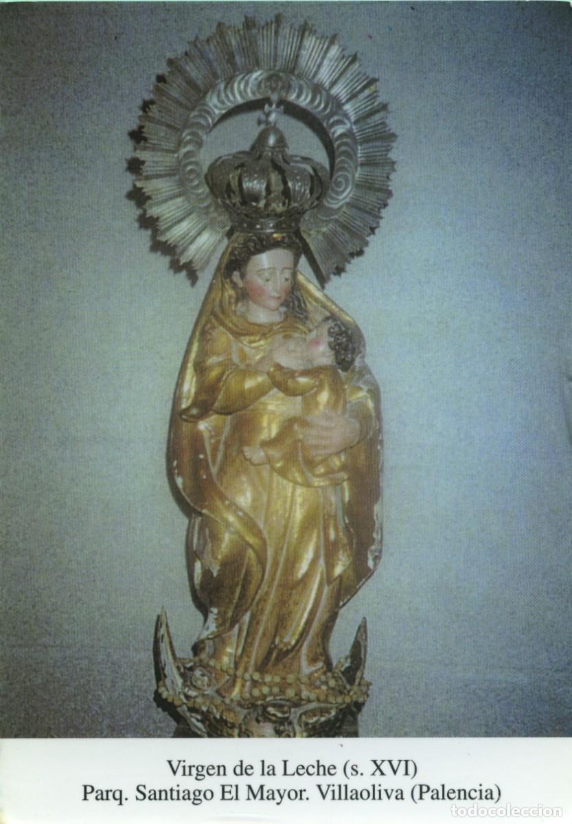 Postales: Tarjet&oacute;n. Virgen de la Leche (s. XVI). Parq. Santiago El Mayor. Villaoliva (Palencia)