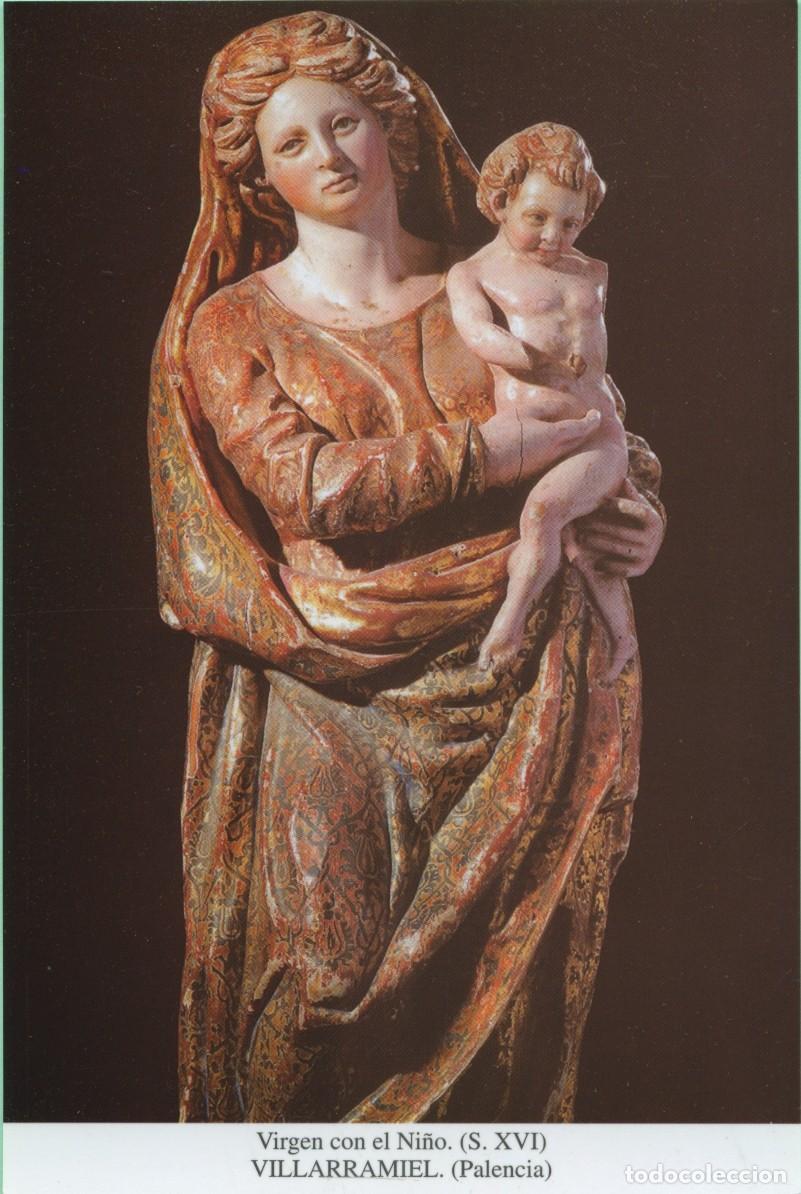 Postales: Tarjet&oacute;n. Virgen con el Ni&ntilde;o. (S. XVI). Villarramiel. (Palencia)