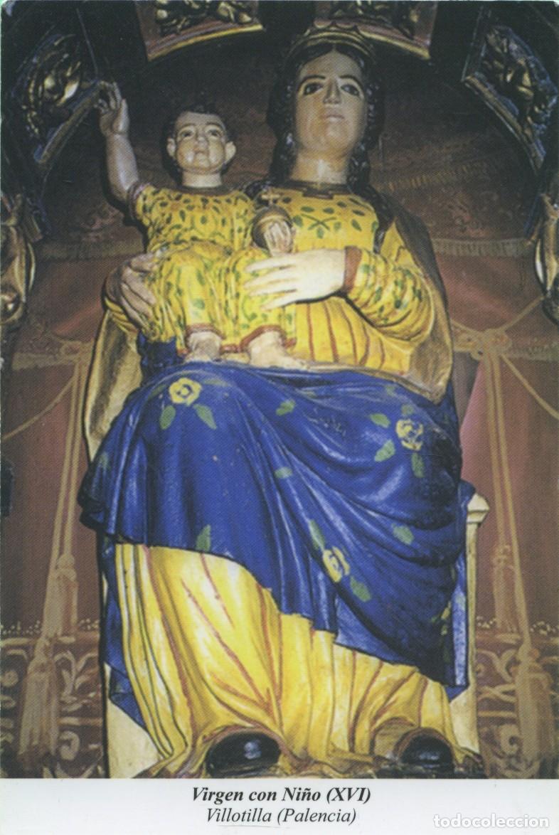 Postales: Tarjet&oacute;n. Virgen con Ni&ntilde;o (XVI). Villotilla (Palencia)